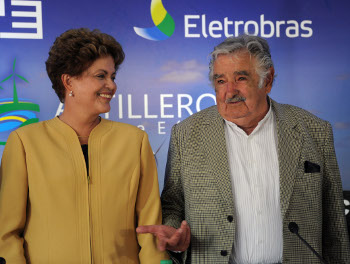 Presidenta de Brasil, Dilma Rousseff y presidente de Uruguay, José Mujica